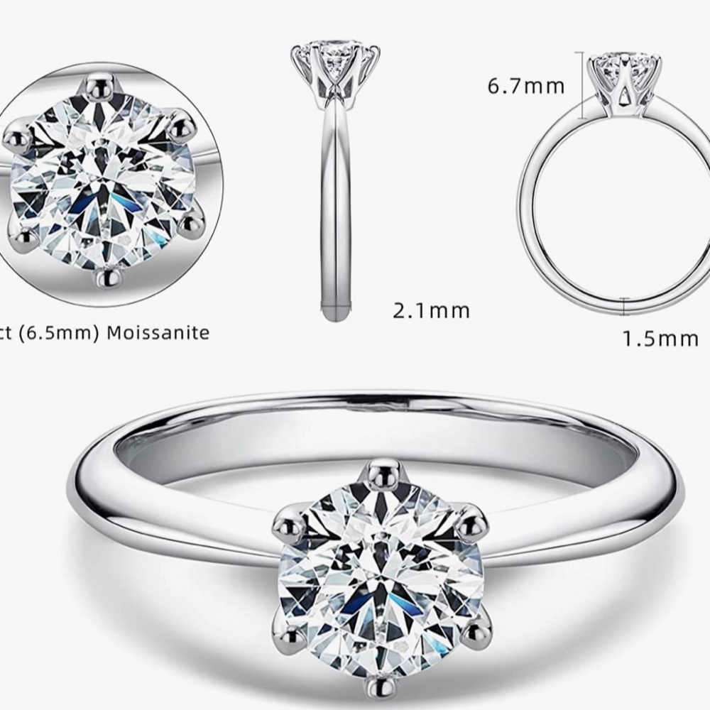 Bridal Ring W/ GRA Certificate Round Cut Best Gift - Picture 5 of 6